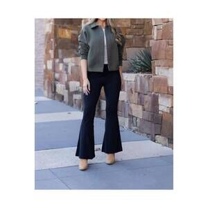 NEW JULIA ROSE natalie super flare leggings in black